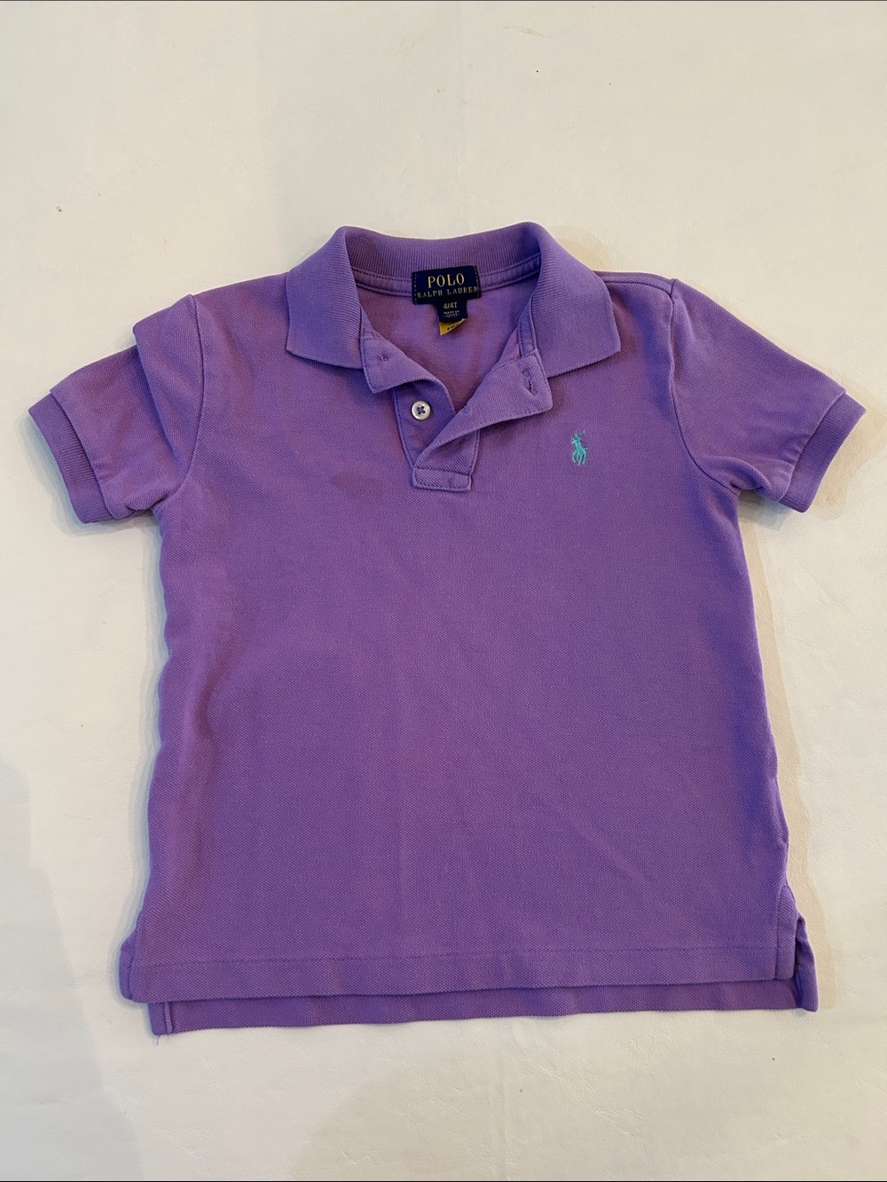 Ralph Lauren Purple Polo Shirt with Mint Logo